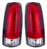 110545 by UNITED PACIFIC - Tail Light - LED, Red/Clear Lens, for 1988-1998 Chevy & GMC Truck