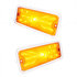 111108 by UNITED PACIFIC - Parking Light - Front, Amber LED/Lens, 17 LEDs, with Stainless Steel Trim