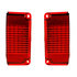 111117 by UNITED PACIFIC - Tail Light - RH and LH, Red Lens, 30 LEDs, For 1968-1969 Chevrolet El Camino