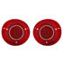 111119 by UNITED PACIFIC - Tail Light - RH and LH, Red Lens, 42 LEDs, with SS Trim, For 1972 Chevy Chevelle SS/Malibu