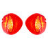 111119 by UNITED PACIFIC - Tail Light - RH and LH, Red Lens, 42 LEDs, with SS Trim, For 1972 Chevy Chevelle SS/Malibu