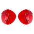 111119 by UNITED PACIFIC - Tail Light - RH and LH, Red Lens, 42 LEDs, with SS Trim, For 1972 Chevy Chevelle SS/Malibu