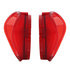 111119 by UNITED PACIFIC - Tail Light - RH and LH, Red Lens, 42 LEDs, with SS Trim, For 1972 Chevy Chevelle SS/Malibu