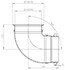 5EE045 by DINEX - Diesel Exhaust Fluid (DEF) Filler Pipe - Fits Kenworth/Peterbilt