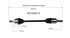 NCV66015 by GSP AUTO PARTS NORTH AMERICA INC - CV Axle Assembly, Front, RH=LH, for 2005-2007 Subaru Impreza