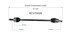 NCV75026 by GSP AUTO PARTS NORTH AMERICA INC - CV Axle - Front Right, 37.13 in. Length, 27 Spline, Neoprene Boot, ABS Ring, Hex Nut