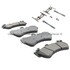 1001-1007M by MPA ELECTRICAL - Quality-Built Premium Disc Brake Pad Set - Semi-Metallic, with Hardware