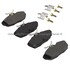 1003-0599C by MPA ELECTRICAL - Quality-Built Disc Brake Pad Set - Black Series, Ceramic, with Hardware