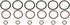 904-8061 by DAYTON PARTS - Diesel Fuel Injector Seal Kit - 12 O-Rings, for International DT466 Engine