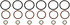 904-8061 by DAYTON PARTS - Diesel Fuel Injector Seal Kit - 12 O-Rings, for International DT466 Engine