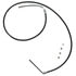 ACDelco 18P182 Parking Brake Cable Parking Brake Cable - Rear, 81.00", Fixed Wire Stop End, Steel