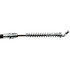 18P2838 by ACDELCO - Parking Brake Cable - Rear, 122.00", Bracket End 1, Barbed End 2, Steel