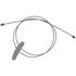 18P2899 by ACDELCO - Parking Brake Cable - Steel, Center, Fixed Wire Stop End, Steel