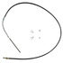 18P751 by ACDELCO - Parking Brake Cable - Front, 66.00", Threaded End 1, Fixed Wire Stop End 2