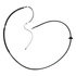 18P1702 by ACDELCO - Parking Brake Cable - Front, 98.60", Fixed Wire Stop End, Steel