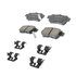 17D1088CHF1 by ACDELCO - Disc Brake Pad - Bonded, Ceramic, Revised F1 Part Design, with Hardware