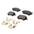 17D1624CHF1 by ACDELCO - Disc Brake Pad - Bonded, Ceramic, Revised F1 Part Design, with Hardware