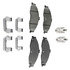 17D749CHF1 by ACDELCO - Disc Brake Pad - Bonded, Ceramic, Revised F1 Part Design, with Hardware