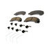 17D824CHF1 by ACDELCO - Disc Brake Pad - Bonded, Ceramic, Revised F1 Part Design, with Hardware