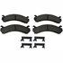 17D784CHF1 by ACDELCO - Disc Brake Pad - Bonded, Ceramic, Revised F1 Part Design, with Hardware