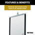 610301 by RETRAC MIRROR - Side View Mirror Head, 7" x 16", OEM Style, Polished, Stainless Steel
