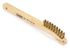 70491 by FORNEY INDUSTRIES INC. - Wire Scratch Brush, Brass with Curved Back Wood Handle, 8-5/8" x .006"