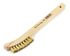 70491 by FORNEY INDUSTRIES INC. - Wire Scratch Brush, Brass with Curved Back Wood Handle, 8-5/8" x .006"