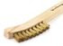 70491 by FORNEY INDUSTRIES INC. - Wire Scratch Brush, Brass with Curved Back Wood Handle, 8-5/8" x .006"