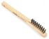 70503 by FORNEY INDUSTRIES INC. - Wire Scratch Brush, Stainless Steel with Curved Wood Handle, 8-5/8" x .006"