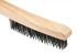 70504 by FORNEY INDUSTRIES INC. - Wire Scratch Brush with Curved Wood Handle, 13-3/4" x .014"