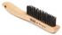 70505 by FORNEY INDUSTRIES INC. - Wire Scratch Brush, Steel, Wood Shoe Handle, 10-1/4" x .014"