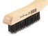 70505 by FORNEY INDUSTRIES INC. - Wire Scratch Brush, Steel, Wood Shoe Handle, 10-1/4" x .014"