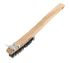 70511 by FORNEY INDUSTRIES INC. - Wire Scratch Brush with Scraper, Steel with Curved Wood Handle, 13-11/16" x .014"