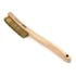 70518 by FORNEY INDUSTRIES INC. - Wire Scratch Brush, Brass with Curved Wood Handle, 13-3/4" x .012"