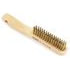 70519 by FORNEY INDUSTRIES INC. - Wire Scratch Brush, Brass with Wood Shoe Handle, 10-1/4" x .012"