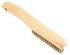 70519 by FORNEY INDUSTRIES INC. - Wire Scratch Brush, Brass with Wood Shoe Handle, 10-1/4" x .012"