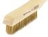 70519 by FORNEY INDUSTRIES INC. - Wire Scratch Brush, Brass with Wood Shoe Handle, 10-1/4" x .012"