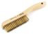 70519 by FORNEY INDUSTRIES INC. - Wire Scratch Brush, Brass with Wood Shoe Handle, 10-1/4" x .012"