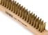 70518 by FORNEY INDUSTRIES INC. - Wire Scratch Brush, Brass with Curved Wood Handle, 13-3/4" x .012"