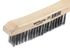 70521 by FORNEY INDUSTRIES INC. - Wire Scratch Brush, Stainless Steel, 13-3/4" x .013" with Wood Handle