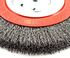 72762 by FORNEY INDUSTRIES INC. - Crimped Wire Bench Wheel Brush, 8" x .014" Wire Wide Face with 1/2" - 5/8" Arbor