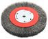 72750 by FORNEY INDUSTRIES INC. - Crimped Wire Bench Wheel Brush, 6" x .014" Wire Narrow Face with 1/2" - 5/8" Arbor