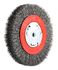 72752 by FORNEY INDUSTRIES INC. - Crimped Wire Bench Wheel Brush, 6" x .014" Wire Wide Face with 1/2" - 5/8" Arbor