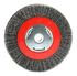 72752 by FORNEY INDUSTRIES INC. - Crimped Wire Bench Wheel Brush, 6" x .014" Wire Wide Face with 1/2" - 5/8" Arbor