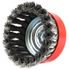72753 by FORNEY INDUSTRIES INC. - Cup Brush, Knotted Wire 4" x .020" Wire with 5/8"-11 Arbor