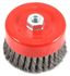 72756 by FORNEY INDUSTRIES INC. - Cup Brush, Knotted Wire 6" x .020" Wire with 5/8"-11 Arbor