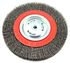 72762 by FORNEY INDUSTRIES INC. - Crimped Wire Bench Wheel Brush, 8" x .014" Wire Wide Face with 1/2" - 5/8" Arbor