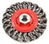 72759 by FORNEY INDUSTRIES INC. - Wire Wheel Brush, Twisted/Knotted 4" x .020" with 5/8"-11 Arbor