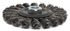 72834 by FORNEY INDUSTRIES INC. - Wire Wheel Brush, Twisted/Knotted Industrial Pro® 4-1/2" x .020" Wire with M10 x 1.25/1.50 Arbor