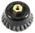 72868 by FORNEY INDUSTRIES INC. - Cup Brush, Twisted/Knotted Wire, Double Row, Industrial Pro® 4" x .020" Wire with 5/8"-11 Arbor